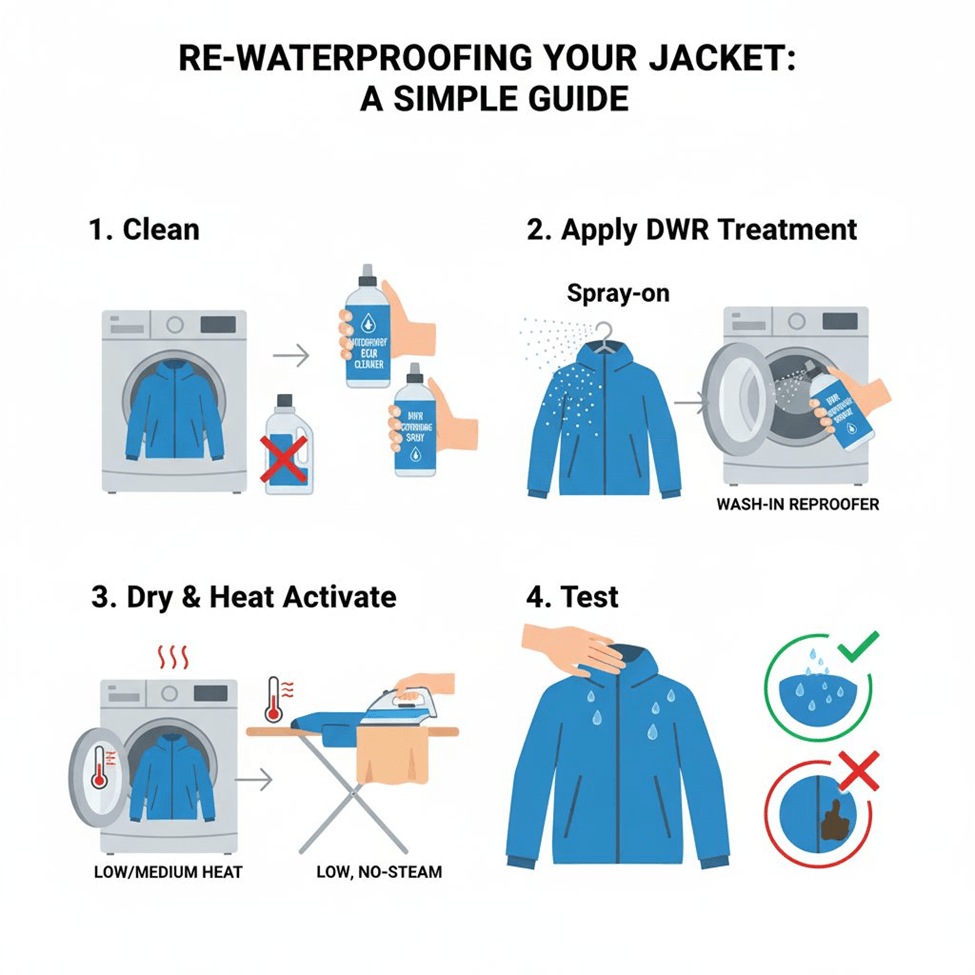 guide to Re-waterproof fabric at home