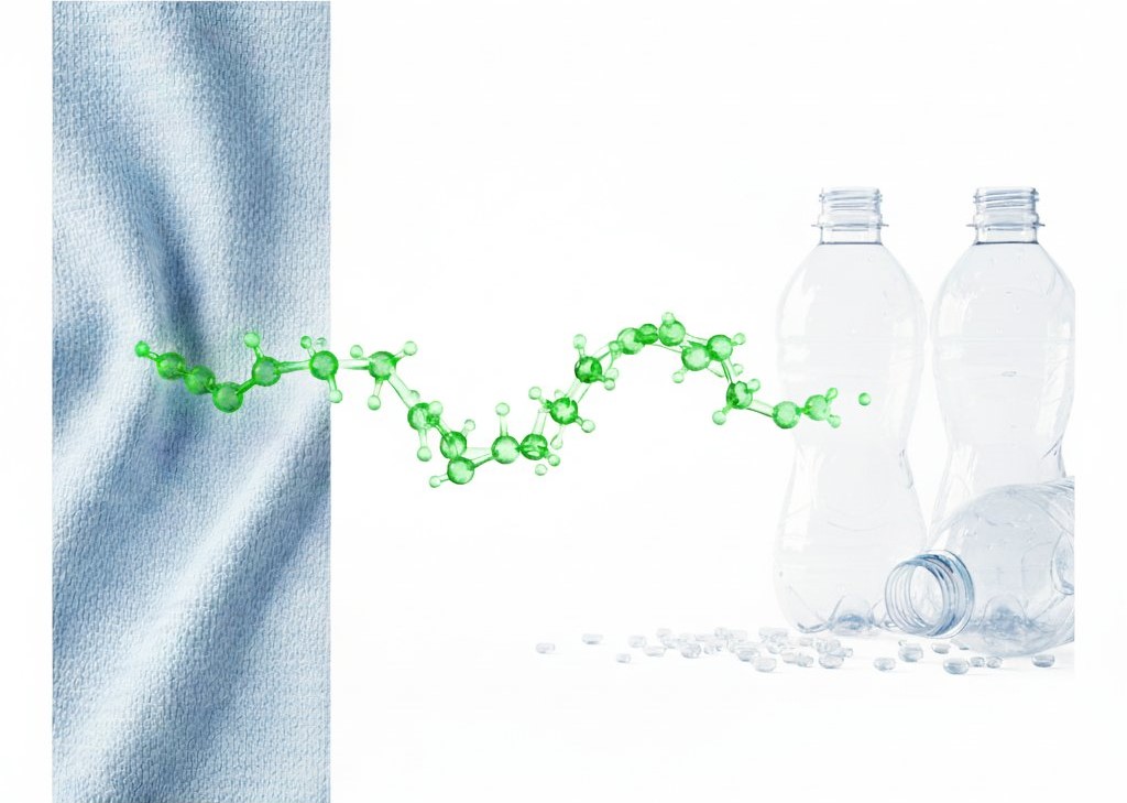 Is polyester plastic? How recycled plastic bottles become polyester fabric.