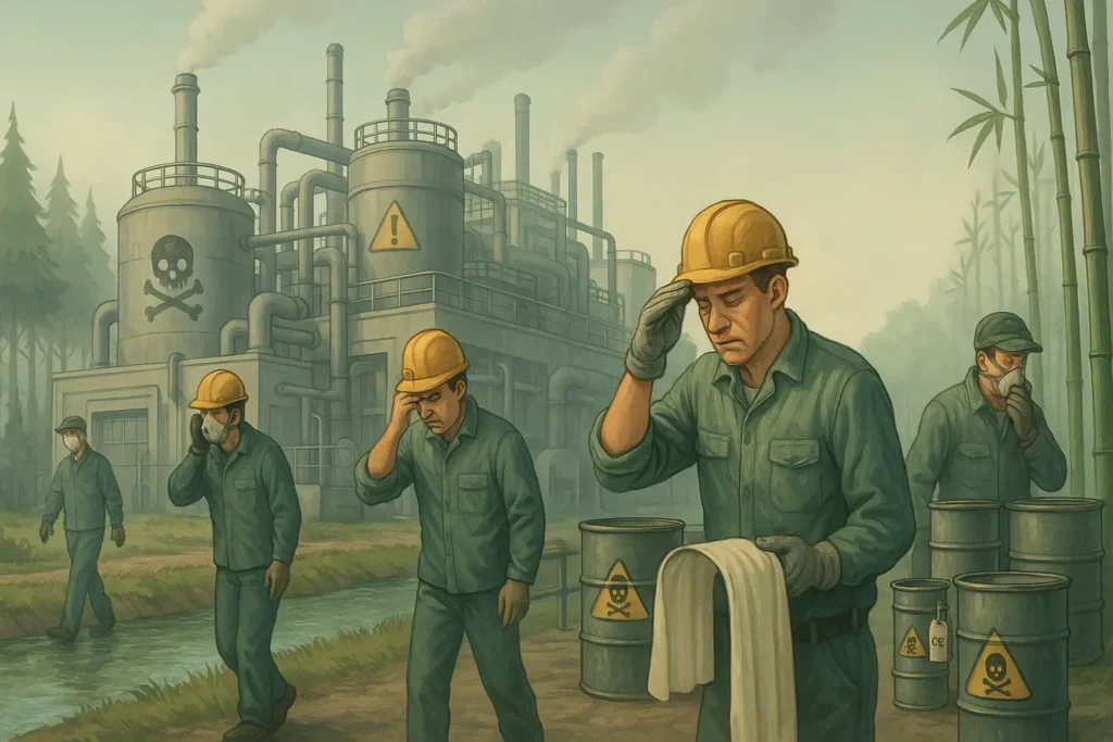 impact of chemicals on factory workers when safety controls are weak