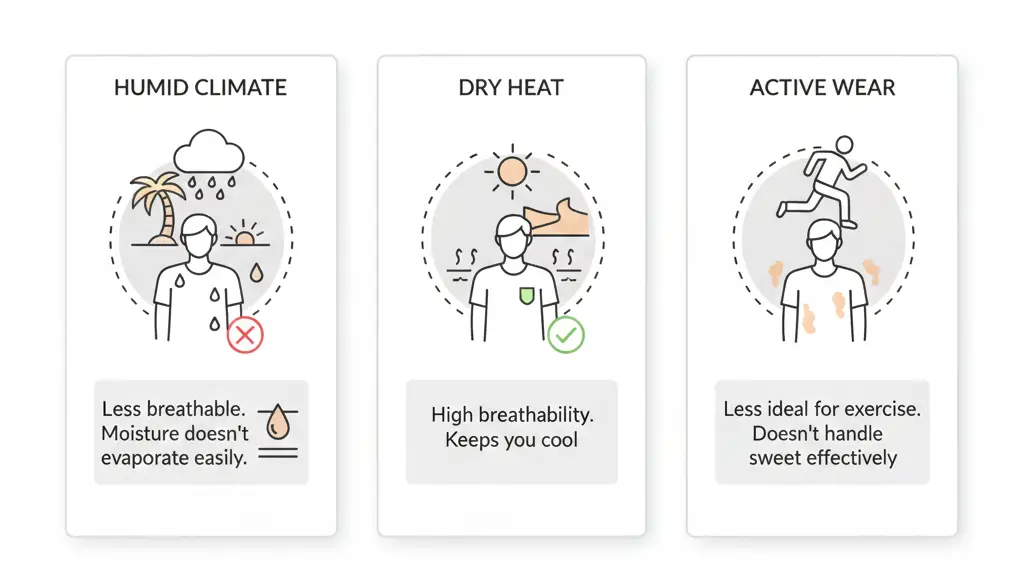 how viscose act in different climates