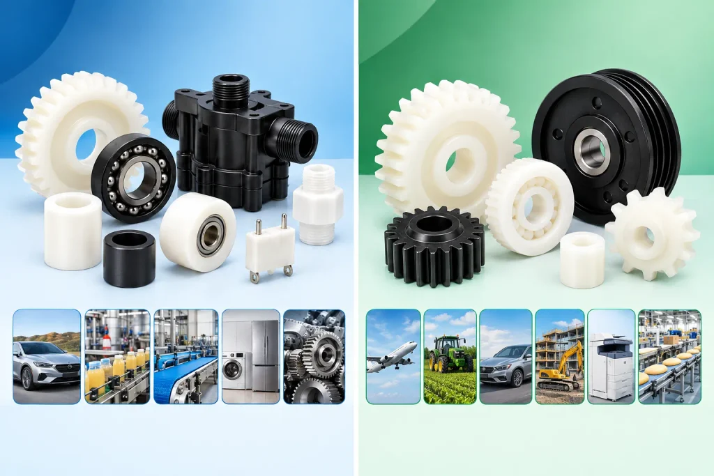 delrin vs nylon common uses